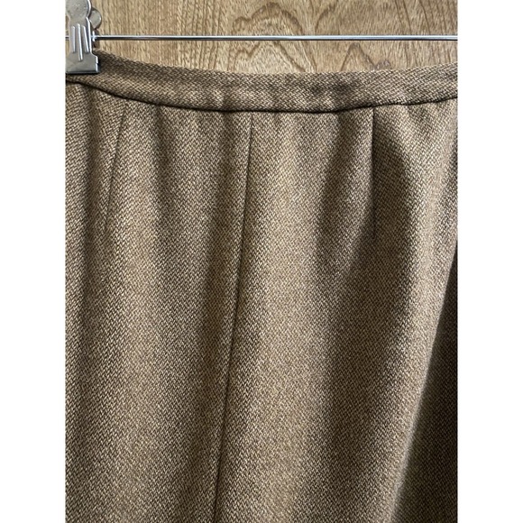 Lauren Ralph Lauren Vintage Lambswool Brown Pencil Skirt Size 6 Tweed Brown Zip - Picture 3 of 8